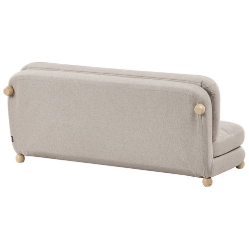 Canapé-lit 2 Places Esbjerg Lin Synthétique Beige