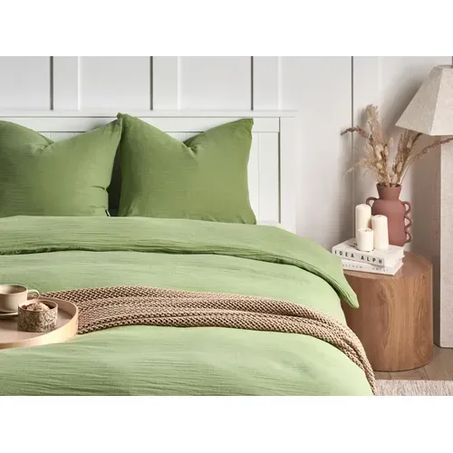 Ensemble De Housses De Couette Sumner Mousseline De Coton 150 X 200 Cm Vert