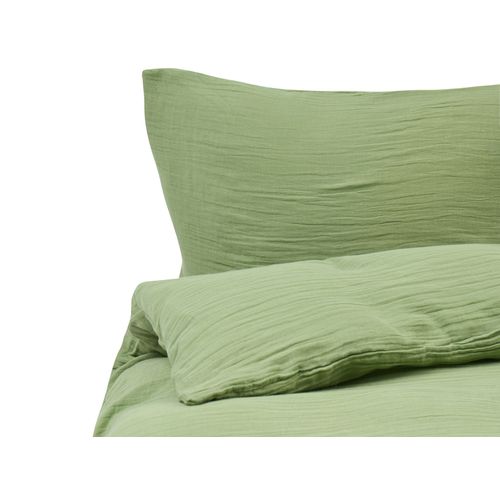 Ensemble De Housses De Couette Sumner Mousseline De Coton 150 X 200 Cm Vert