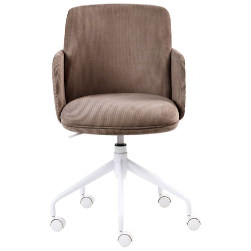 Chaise De Bureau Dryden Velours Côtelé Marron