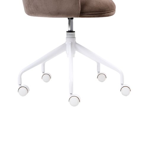 Chaise De Bureau Dryden Velours Côtelé Marron