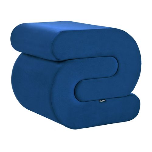 Pouf Arcadia Velours Bleu Marine