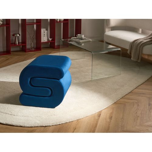 Pouf Arcadia Velours Bleu Marine