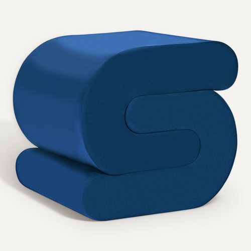Pouf Arcadia Velours Bleu Marine