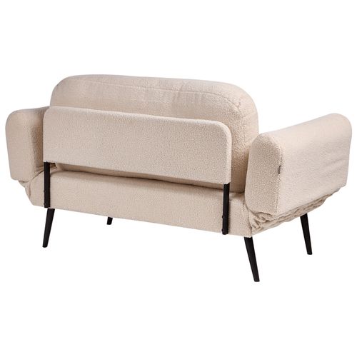 Canapé-lit 2 Places Dorotea Bouclé Beige