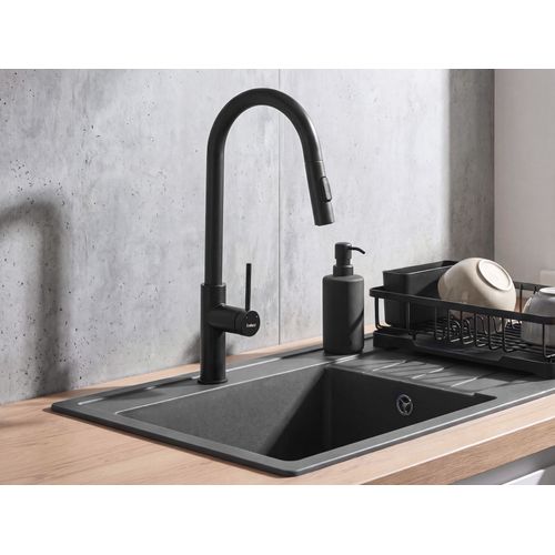 Robinet De Cuisine À Tirette Paranam Noir