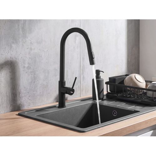 Robinet De Cuisine À Tirette Paranam Noir