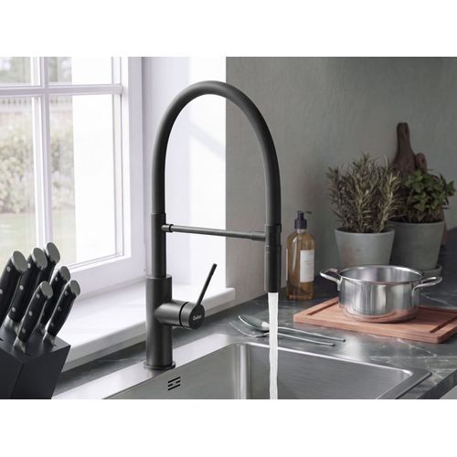 Robinet De Cuisine À Tirette Arkhata Noir