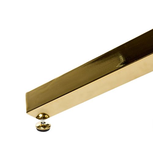 Table De Repas Butler Doré 110 Cm 110 Cm Verre De Sécurité