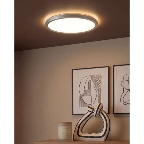 Plafonnier À LED Velora Avec Télécommande Avec Variateur Argenté