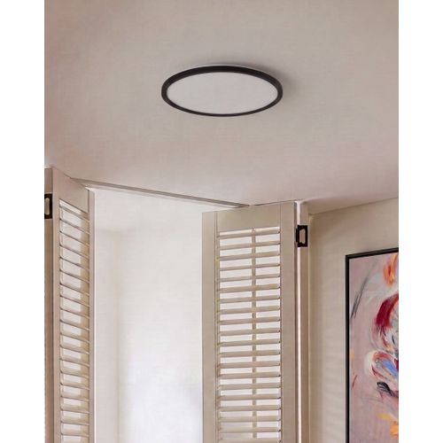 Plafonnier À LED Velora Avec Télécommande Avec Variateur Noir
