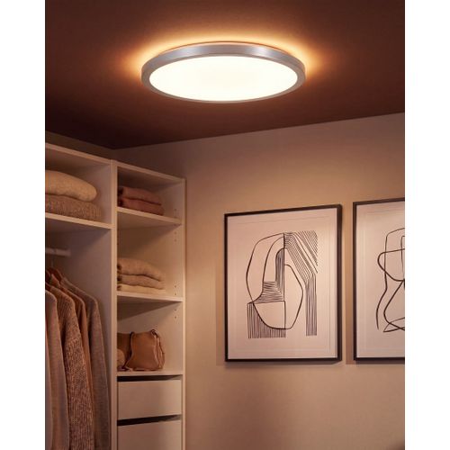 Plafonnier À LED Velora Avec Télécommande Avec Variateur Argenté