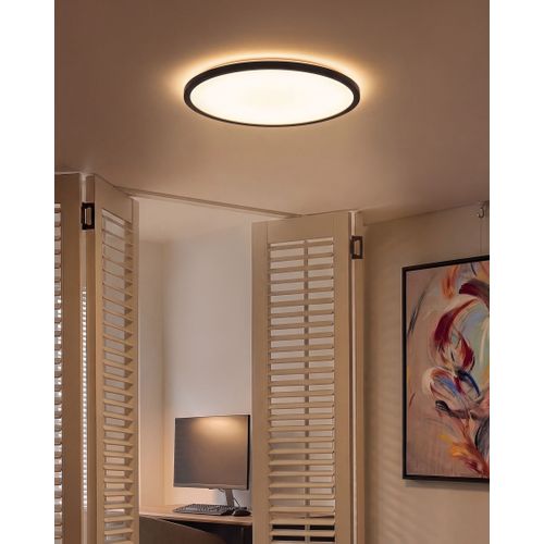 Plafonnier À LED Velora Avec Télécommande Avec Variateur Noir