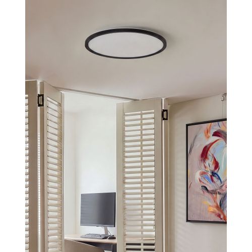Plafonnier À LED Velora Avec Télécommande Avec Variateur Noir