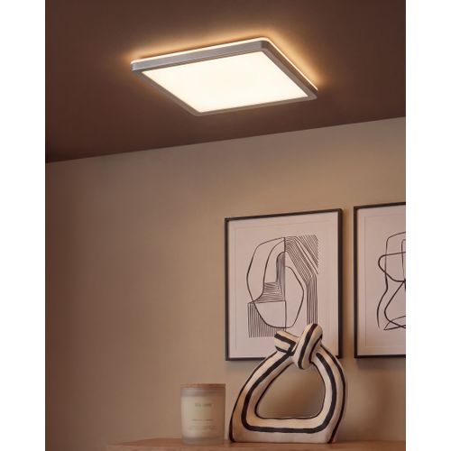 Plafonnier À LED Tivora Avec Télécommande Avec Variateur Argenté