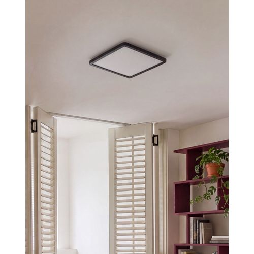 Plafonnier À LED Tivora Avec Télécommande Avec Variateur Noir