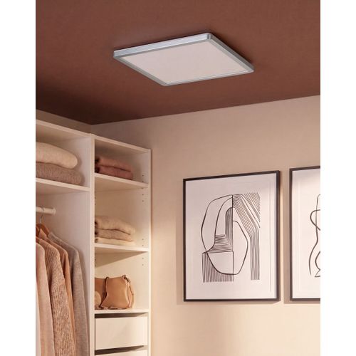 Plafonnier À LED Tivora Avec Télécommande Avec Variateur Argenté