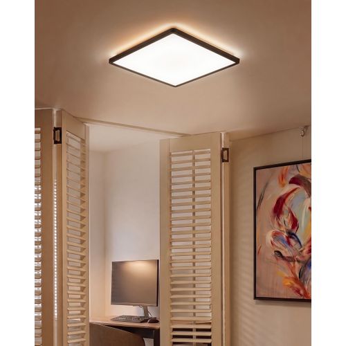 Plafonnier À LED Tivora Avec Télécommande Avec Variateur Noir