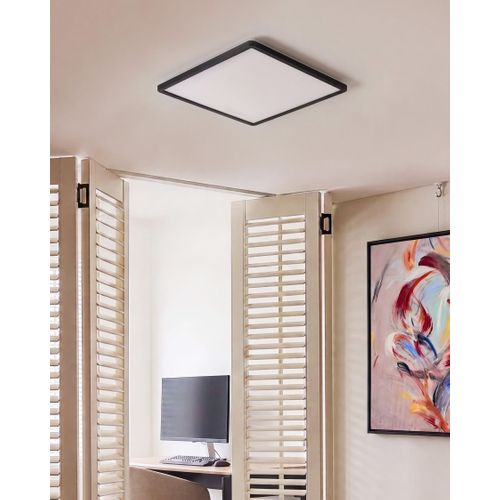 Plafonnier À LED Tivora Avec Télécommande Avec Variateur Noir