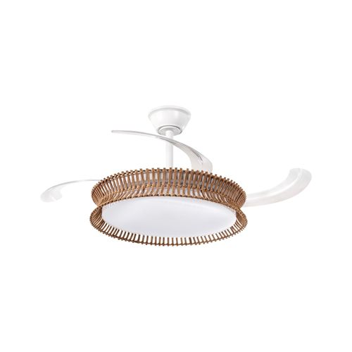 Ventilateur De Plafond Avec Lampe Oleta Avec Télécommande LED Blanc