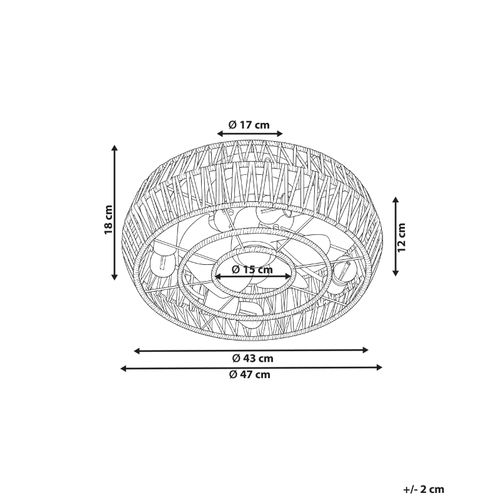 Ventilateur De Plafond Avec Lampe Apopka Avec Télécommande Naturel