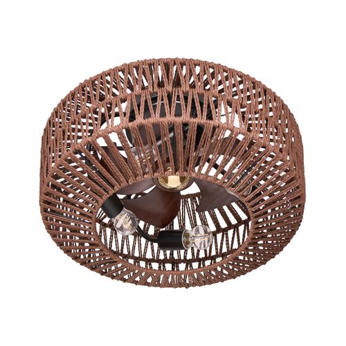 Ventilateur De Plafond Avec Lampe Estero Avec Télécommande Marron