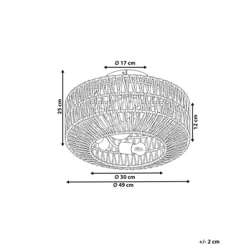Ventilateur De Plafond Avec Lampe Estero Avec Télécommande Marron