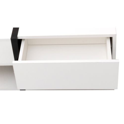 Table Basse 78x78x36 Cm, 4 Tiroirs, Espace De Rangement - Nori + Blanc
