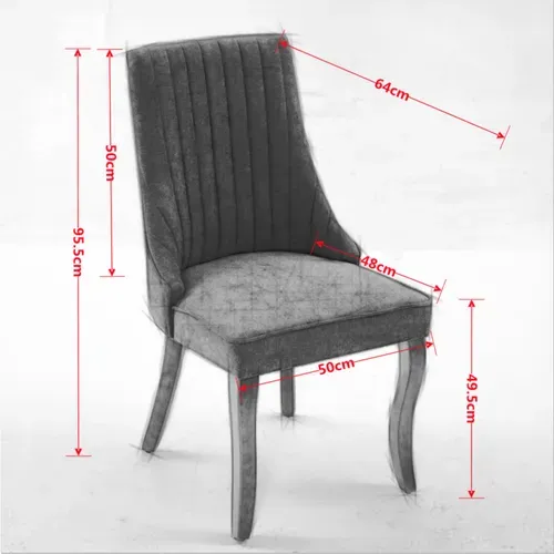 Lot De 2 Chaises De Salle à Manger En Chenille 50 X 64 X 95,5 Cm, Pieds En Bois Massif, Beige