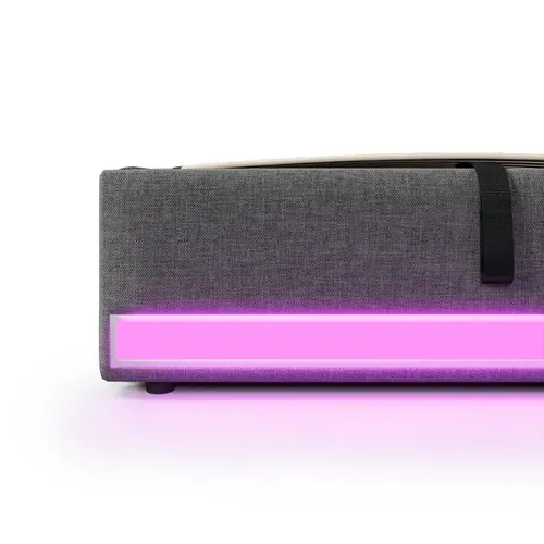 Lit Coffre Lit Enfant 90 X 200 Cm, Lit Simple Avec LED, USB Et Type-c, Lin, Gris