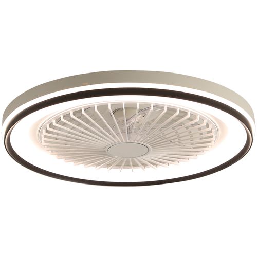 Ventilateur De Plafond 19 Pouces Avec Lumière, Télécommande, 6 Vitesses, Moteur Dc, En Abs, Blanc