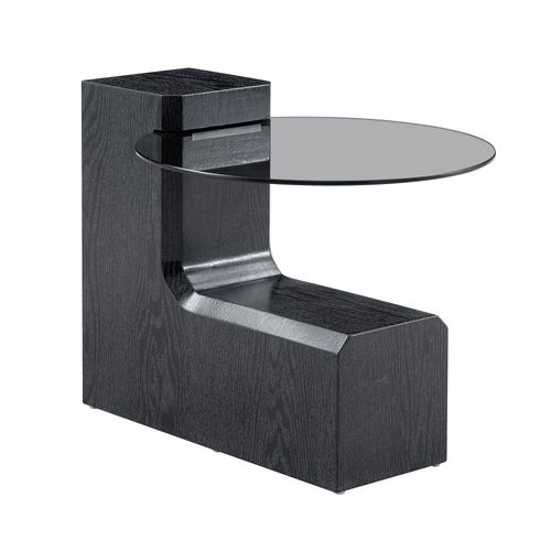 Ensemble De Tables Basses Séparables Idéal Pour Les Petits Salons, En Mdf Et Verre, Noir