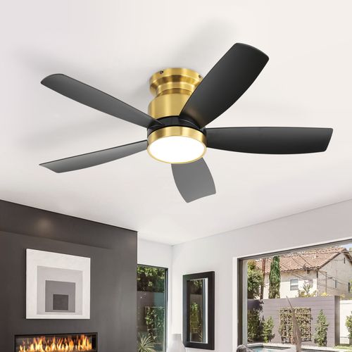 Ventilateur 106,68 Cm Avec LED, Moteur Dc, Fonction Mémoire, Minuterie (1/4/8h), Abs, Noir