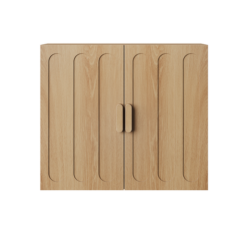 Armoire Murale Salle De Bain 60x20x52 Cm 2 Portes, étagères Réglables, En Mdf, Chêne