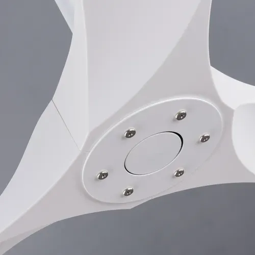 Ventilateur De Plafond 52 Pouces 3 Pales Abs, Moteur Dc Réversible, Télécommande 6 Vitesses, Blanc