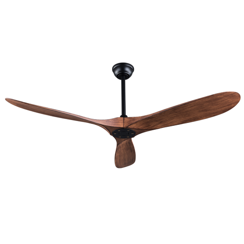 Ventilateur De Plafond 42 Pouces 3 Pales Abs, Moteur Dc Réversible, Télécommande 6 Vitesses, Noyer