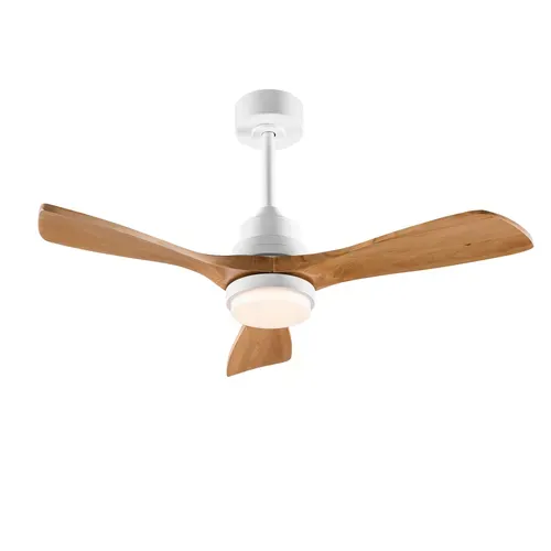 Ventilateur De Plafond Lumineux 42 Pouces, Pales Bois Massif, Moteur Dc Réversible, 6 Vitesses,bois