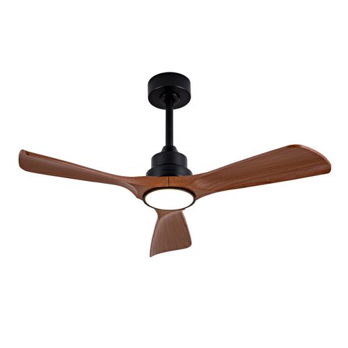 Ventilateur De Plafond Lumineux 42 Pouces, Pales Abs, Moteur Dc Réversible, Dimmable, Noyer Foncé