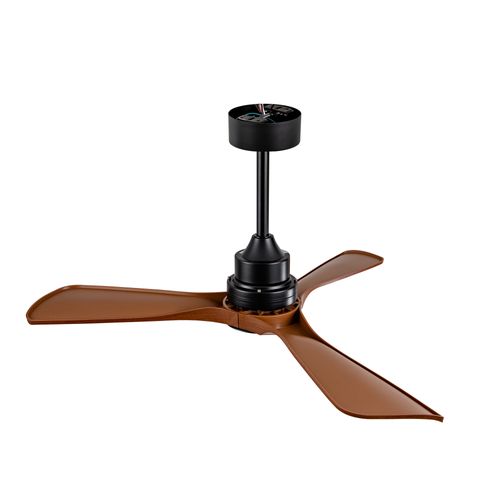 Ventilateur De Plafond Lumineux 42 Pouces, Pales Abs, Moteur Dc Réversible, Dimmable, Noyer Foncé