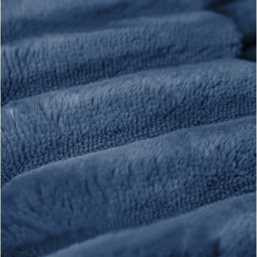 Canapé Méridienne 115x159x83 Cm En Corduroy Bleu
