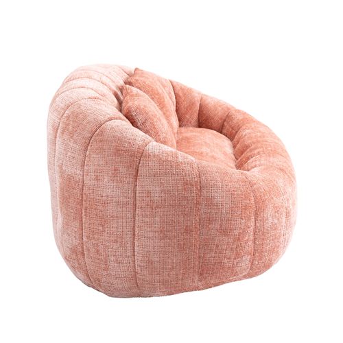 Canapé Pouf 2 Places En Chenille Rose, Mousse à Mémoire, Grand Fauteuil, Sans Montage, Salon/chambre