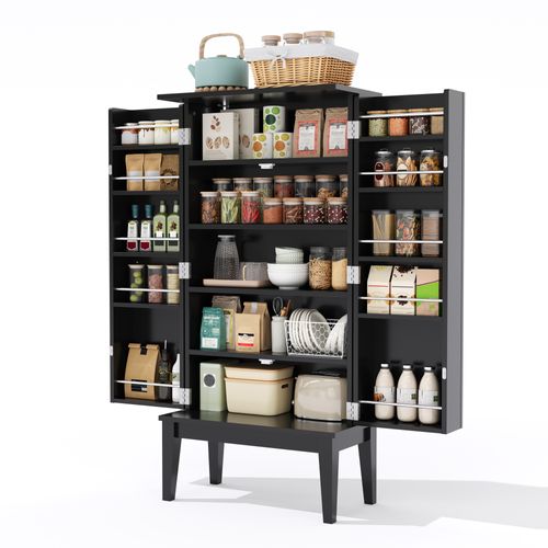 Buffet Vintage Noir Meuble De Rangement Cuisine 120x59x30 Cm Avec 2 Portes