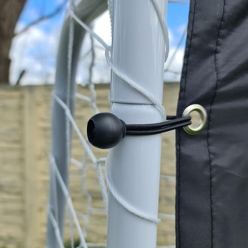 But De Football 2-en-1 240x170 Cm En Acier Blanc Avec Filet Et Cible De Tir