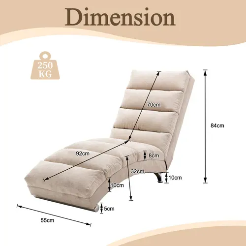 Fauteuil Relax électrique Massant 5 Modes Avec Télécommande, Tissu Pu, Structure Métal - Beige