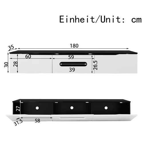 Meuble TV Blanc Avec éclairage LED 16 Couleurs - Design Mural Moderne, Rangement Spacieux, Mdf