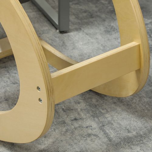 Fauteuil De Bureau Ergonomique - Chaise à Genoux Pour Posture Correcte Avec Basculante En Bois Gris