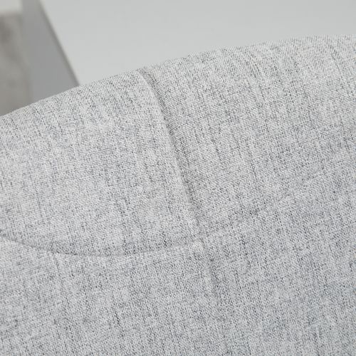 Chaise De Bureau Sans Accoudoirs, Pivotante, Hauteur Réglable, Polyester - Gris Clair