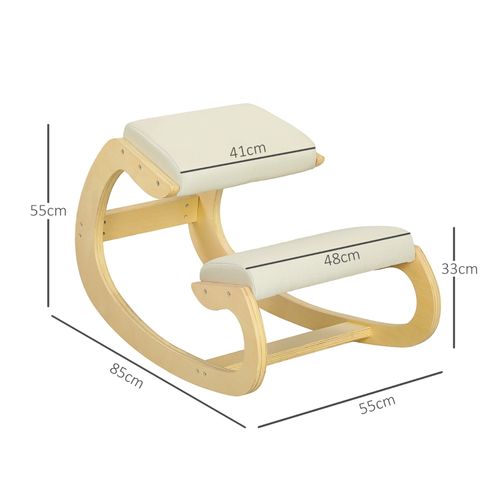 Chaise à Genoux Réglable MallVitally En Bois - Ergonomique Pour Améliorer La Posture