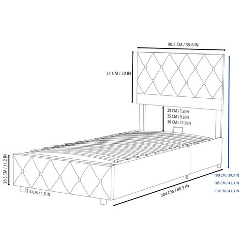 Lit Coffre 90x200 Cm - Boxspring En Velours Beige Avec Rangement Hydraulique