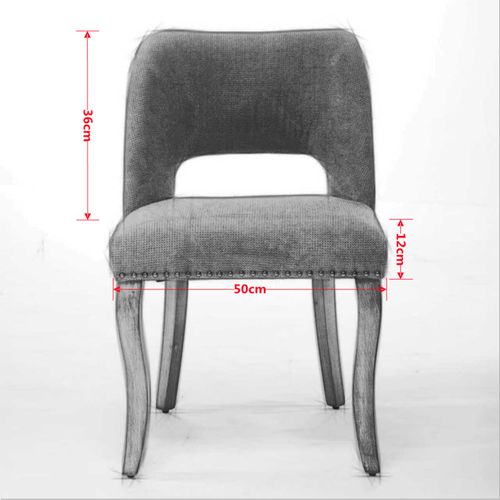 Lot De 2 Chaises De Salle à Manger Avec Dossier Enveloppant Et Clous En Chenille Bleu